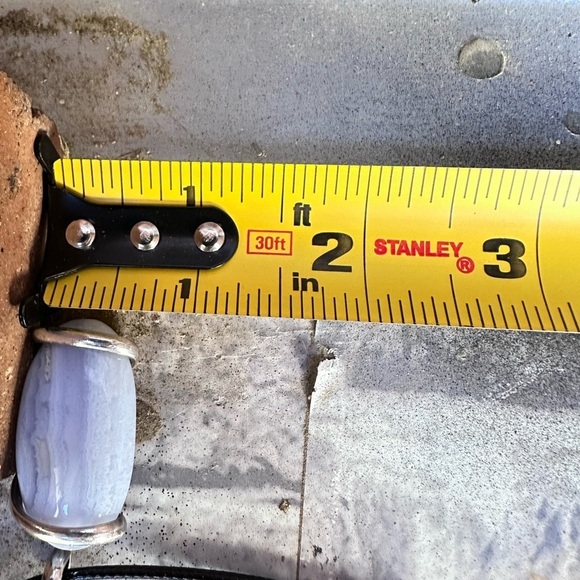 Pendant Necklace Blue Lace Agate Gemstone wire wrapped 16-18’ Chain 5518 G - Picture 10 of 12